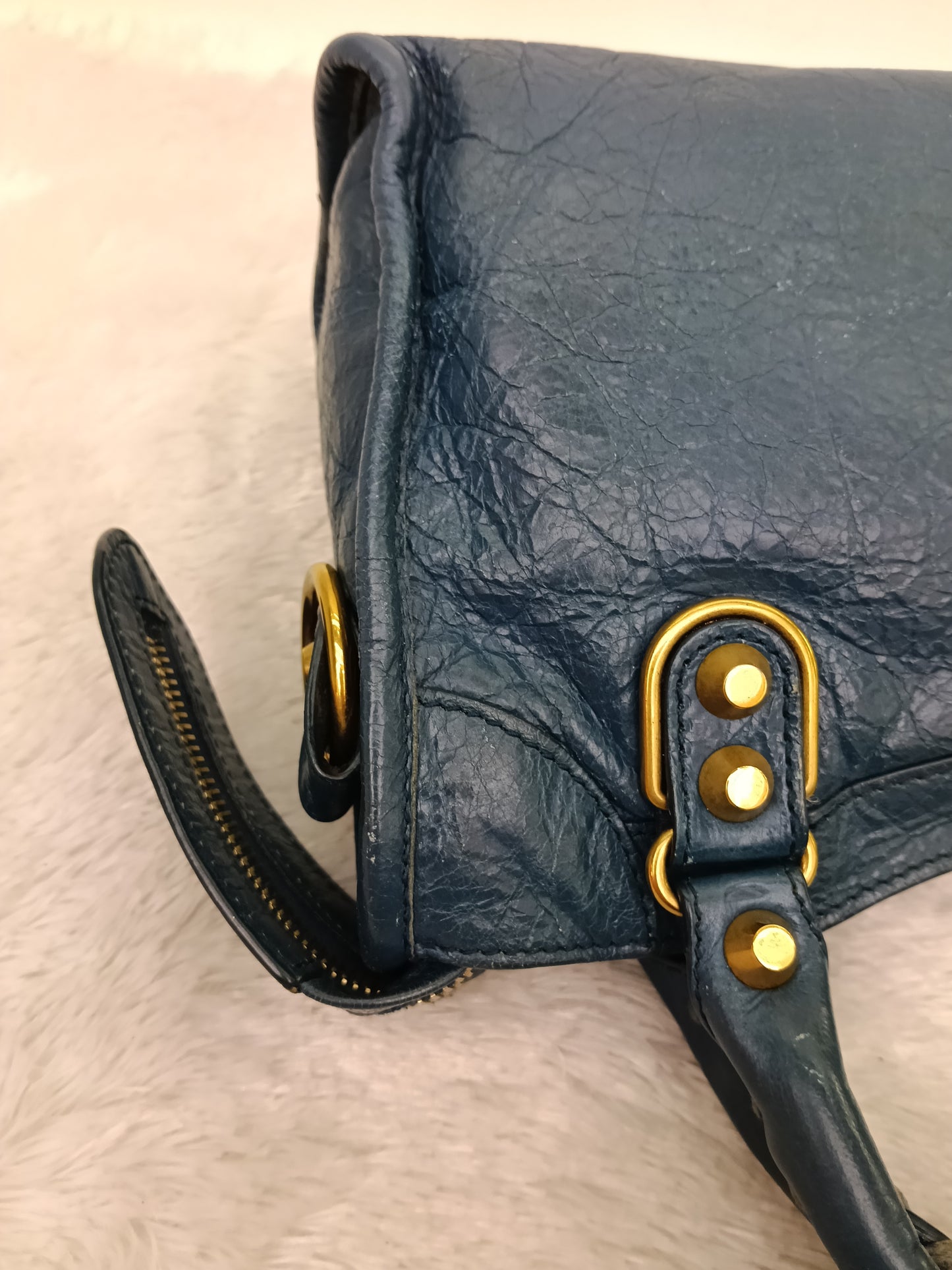 Balenciaga Mini City Edge Blue GHW 2017