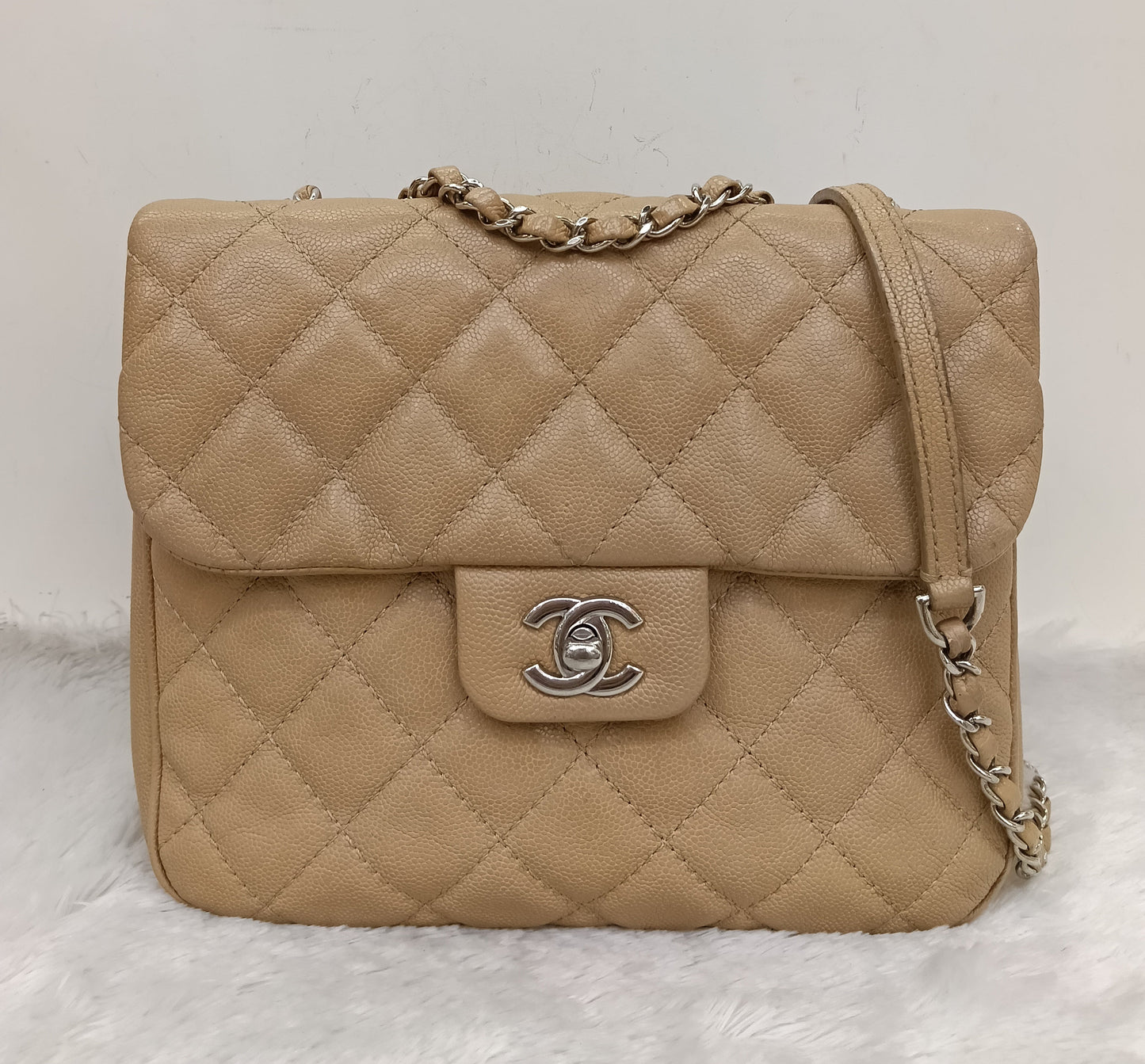 Chanel Medium Urban Companion Flap Caviar Beige SHW #25