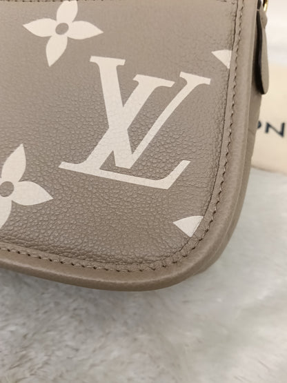 LV Diane PM ST NM Monogram Empreinte Giant Tourterelle Creme 2025 (CHIP)