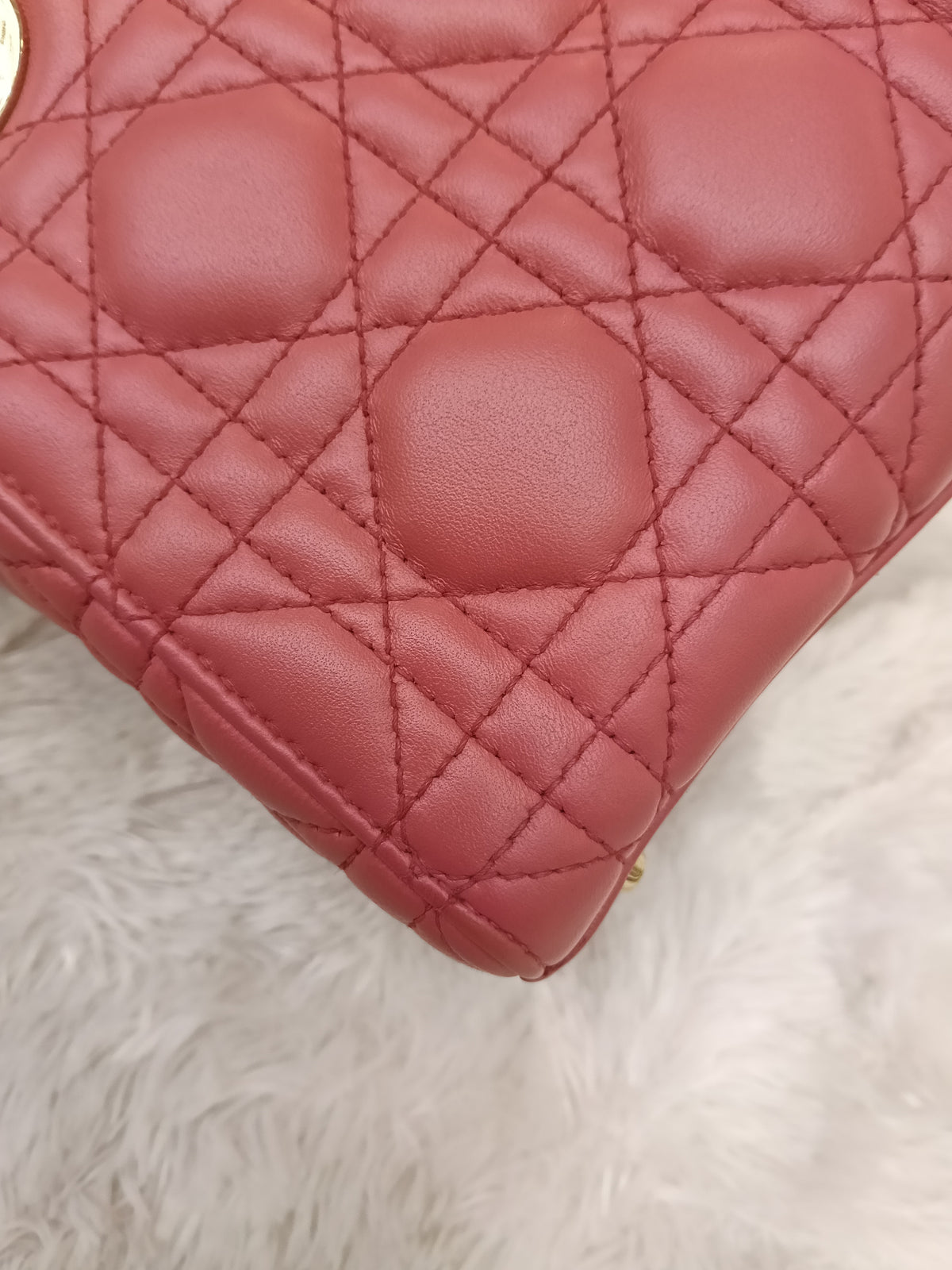 Lady Dior Mini Lamb Pink GHW 2019