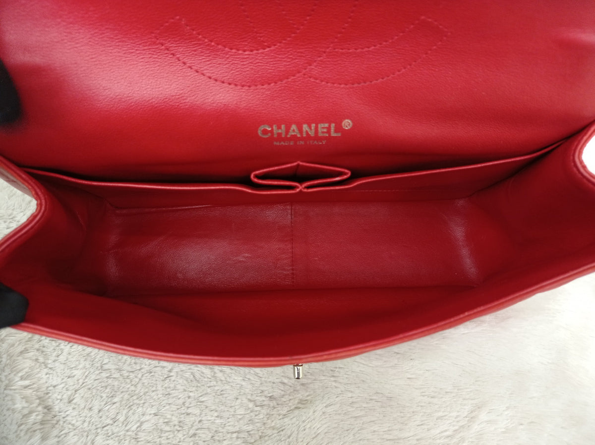 Chanel Jumbo Lamb Red SHW DF #15