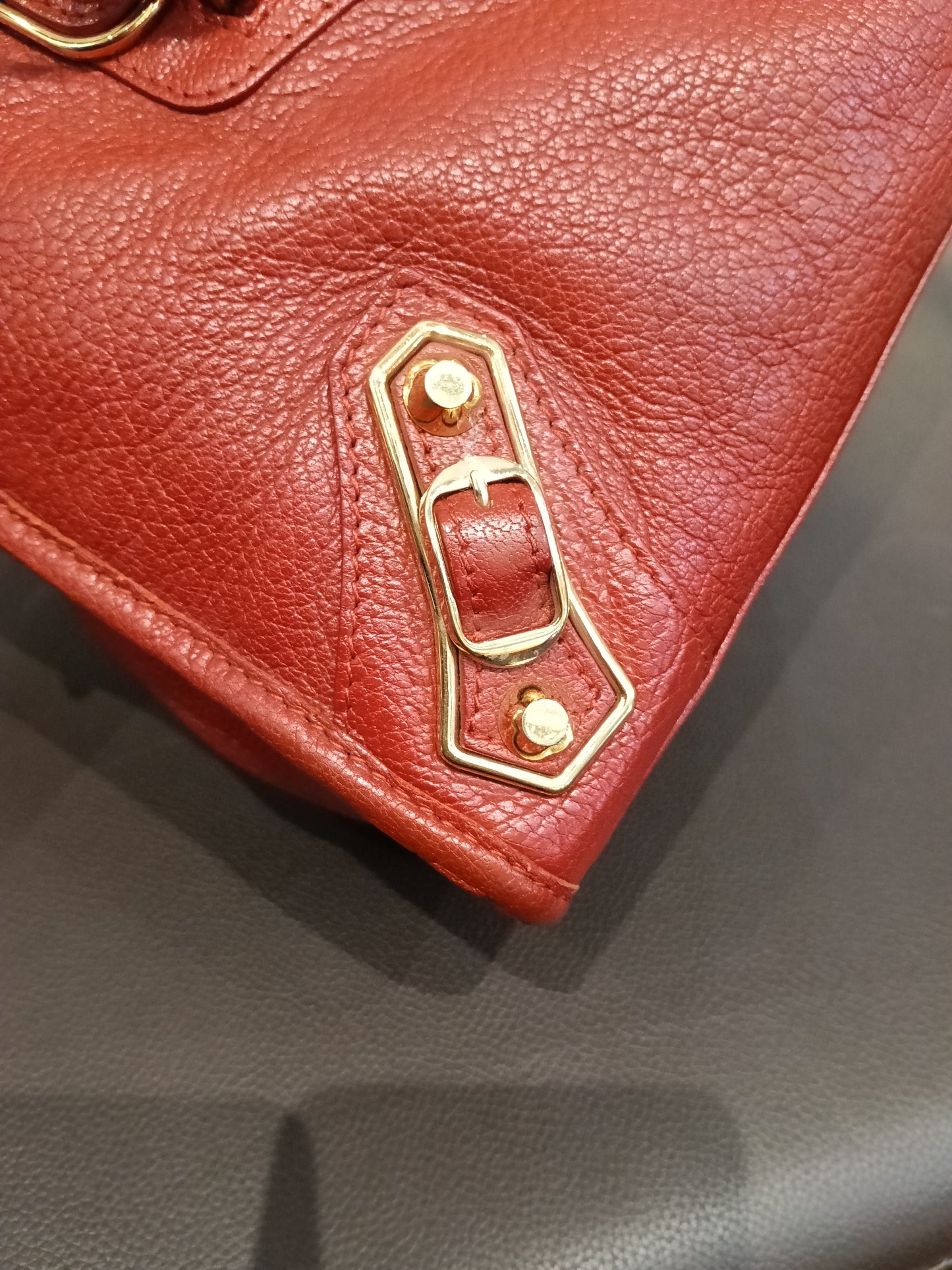 Balenciaga Small City Edge Red GHW 2017