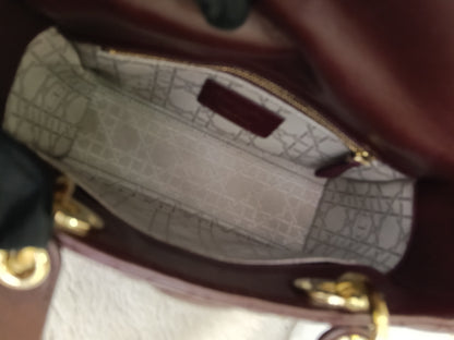 Lady Dior Small Lamb Bordeaux GHW 2018