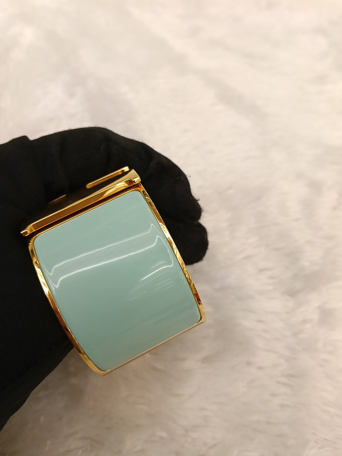 *NEW* Hermes Clic Clac XL Enamel Vert Fizz GHW