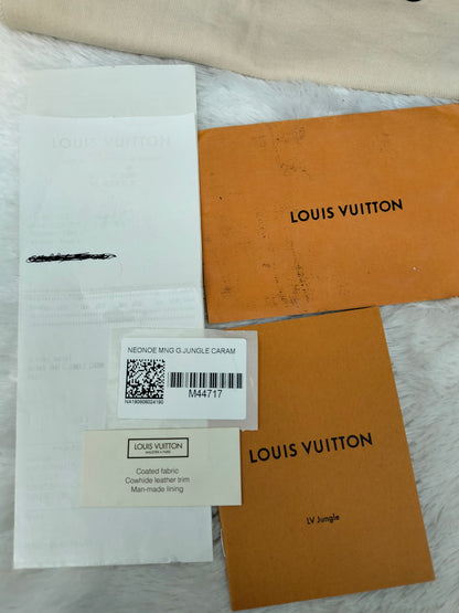LV Neo Noe Monogram Giant Jungle Leopard Caramel 2019