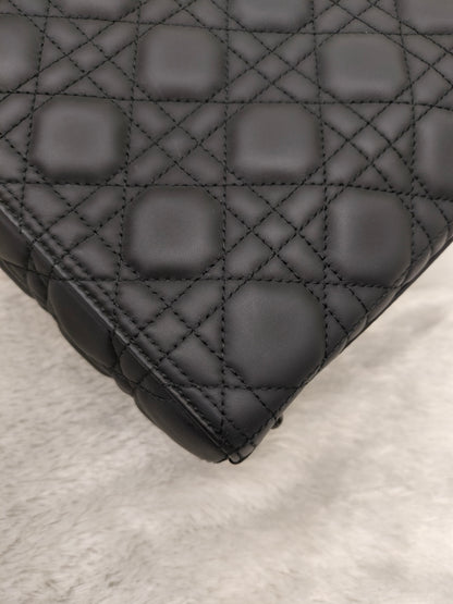Lady Dior Large Ultra Matte All Black 2019