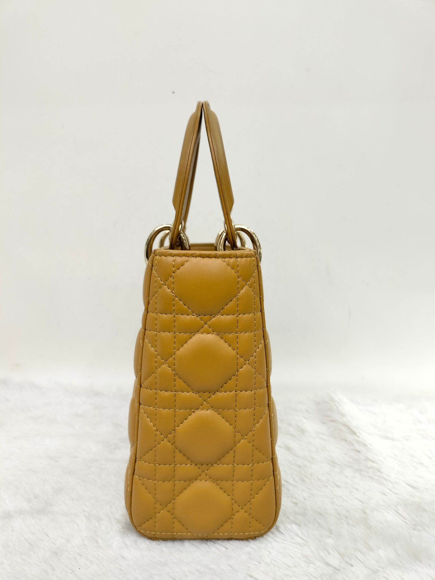Lady Dior Small Amber Yellow GHW 2019