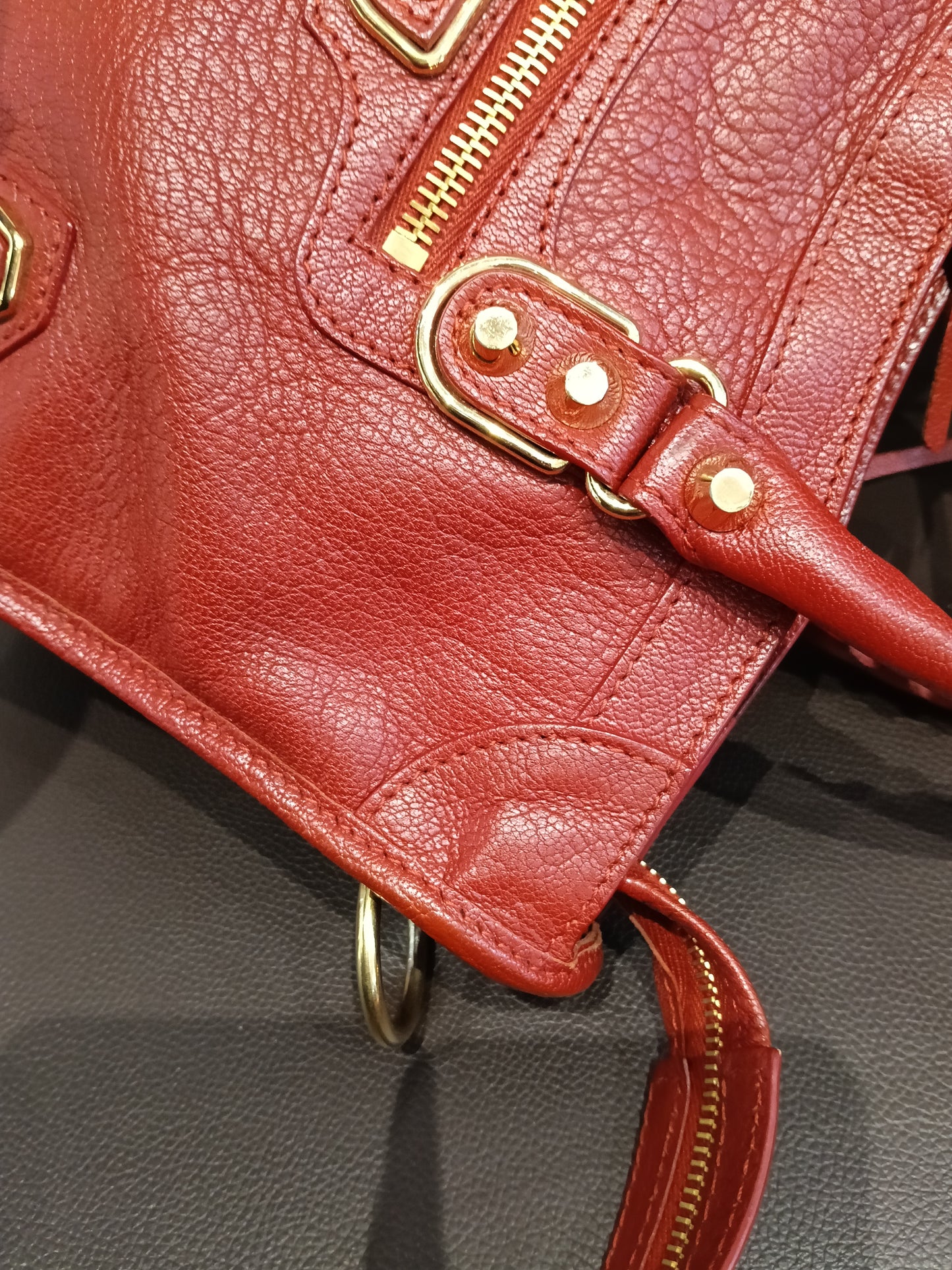 Balenciaga Small City Edge Red GHW 2017