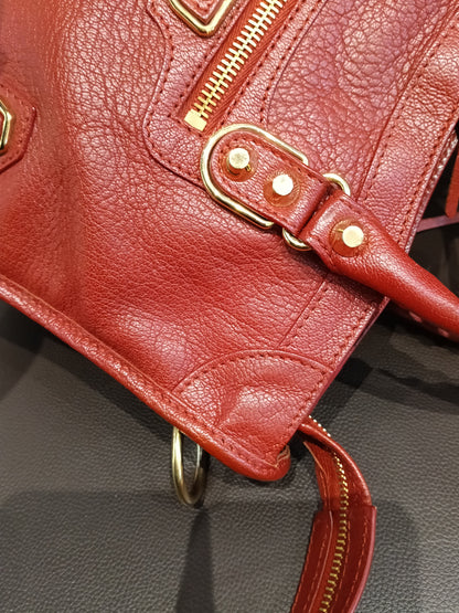 Balenciaga Small City Edge Red GHW 2017