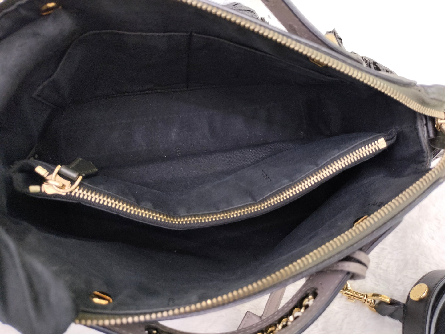 Fendi BTW Medium Black Chain GHW