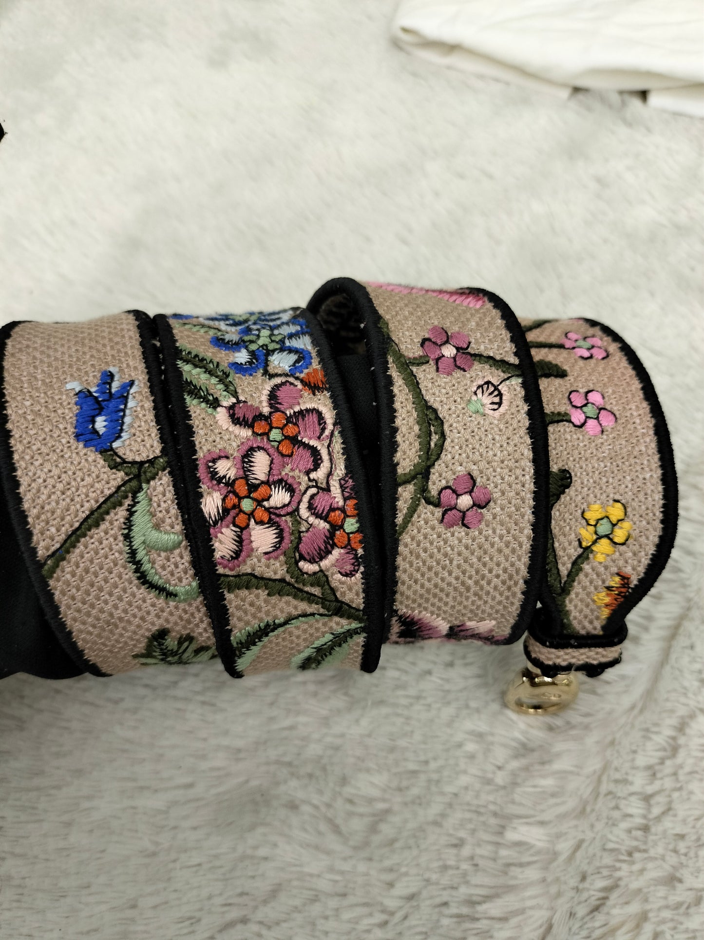 Lady Dior Mini D Lite Embroidered Canvas Mille Fleurs GHW 2023