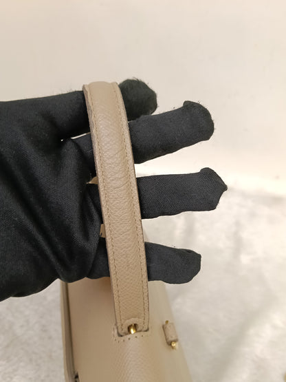 Celine Nano Belt Grained Light Taupe GHW 2018