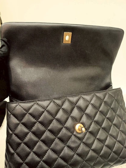 Chanel Coco Handle Large Caviar Black GHW #24
