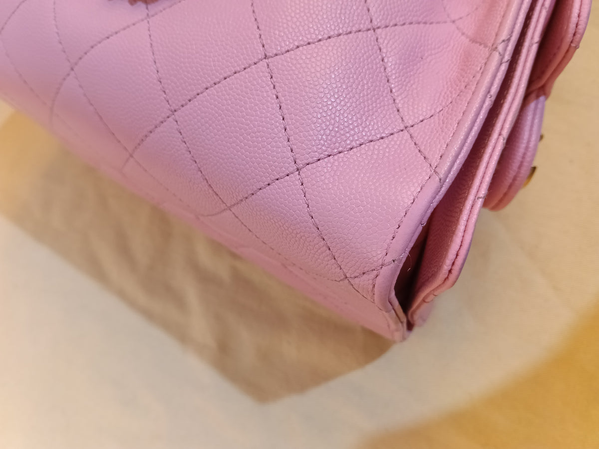 Chanel C25 Mini Caviar Pink Barbie GHW (CHIP)