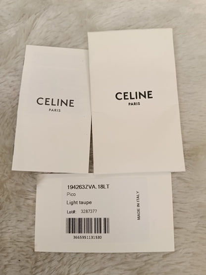 Celine Pico Belt Grained Light Taupe GHW 2020