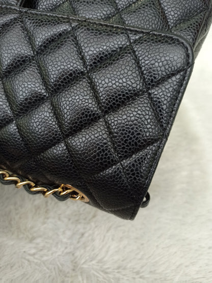 Chanel Medium Caviar Black GHW DF #20