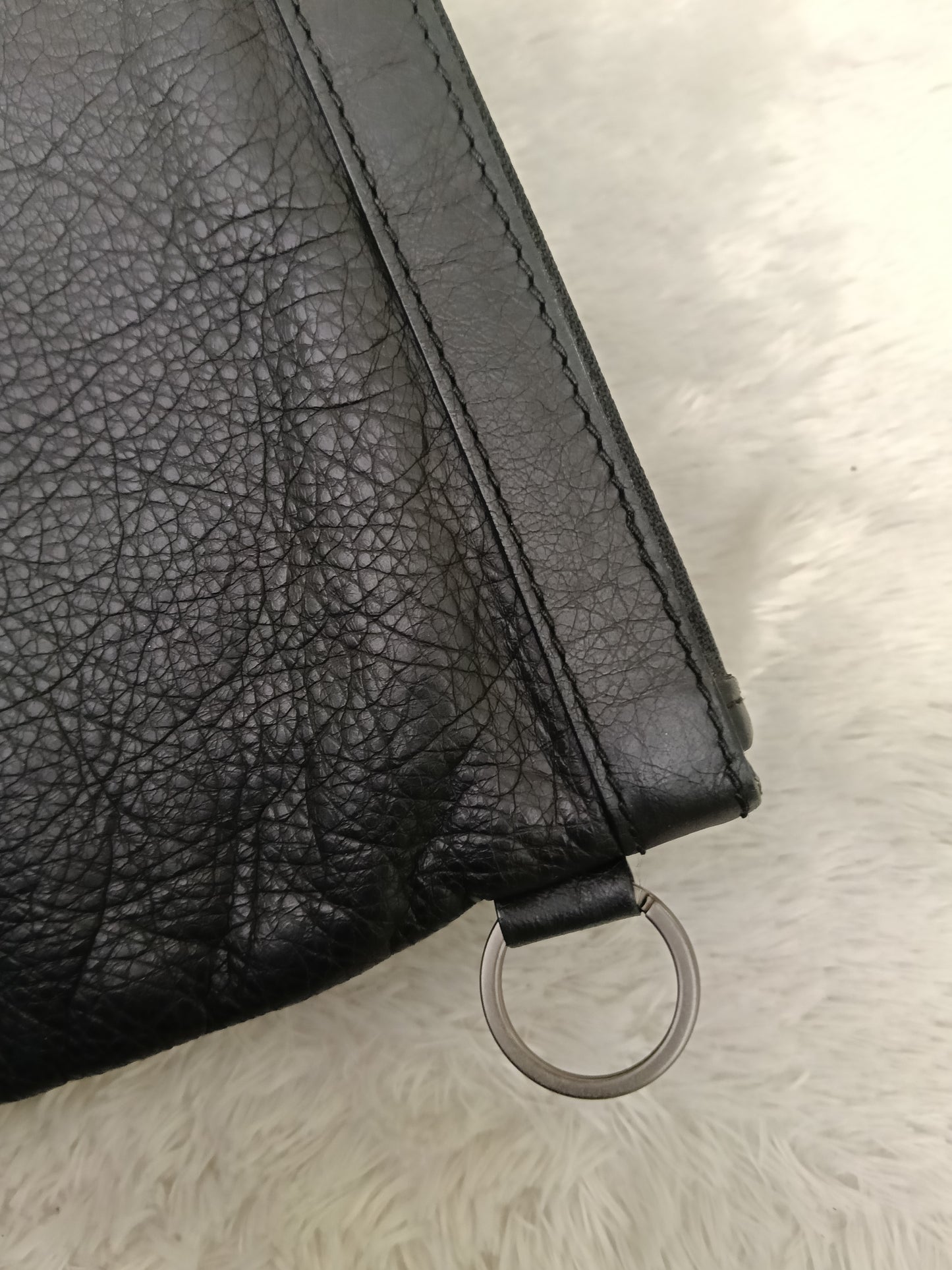 Balenciaga Clip Large Porte Documents Clutch Black SHW 2016