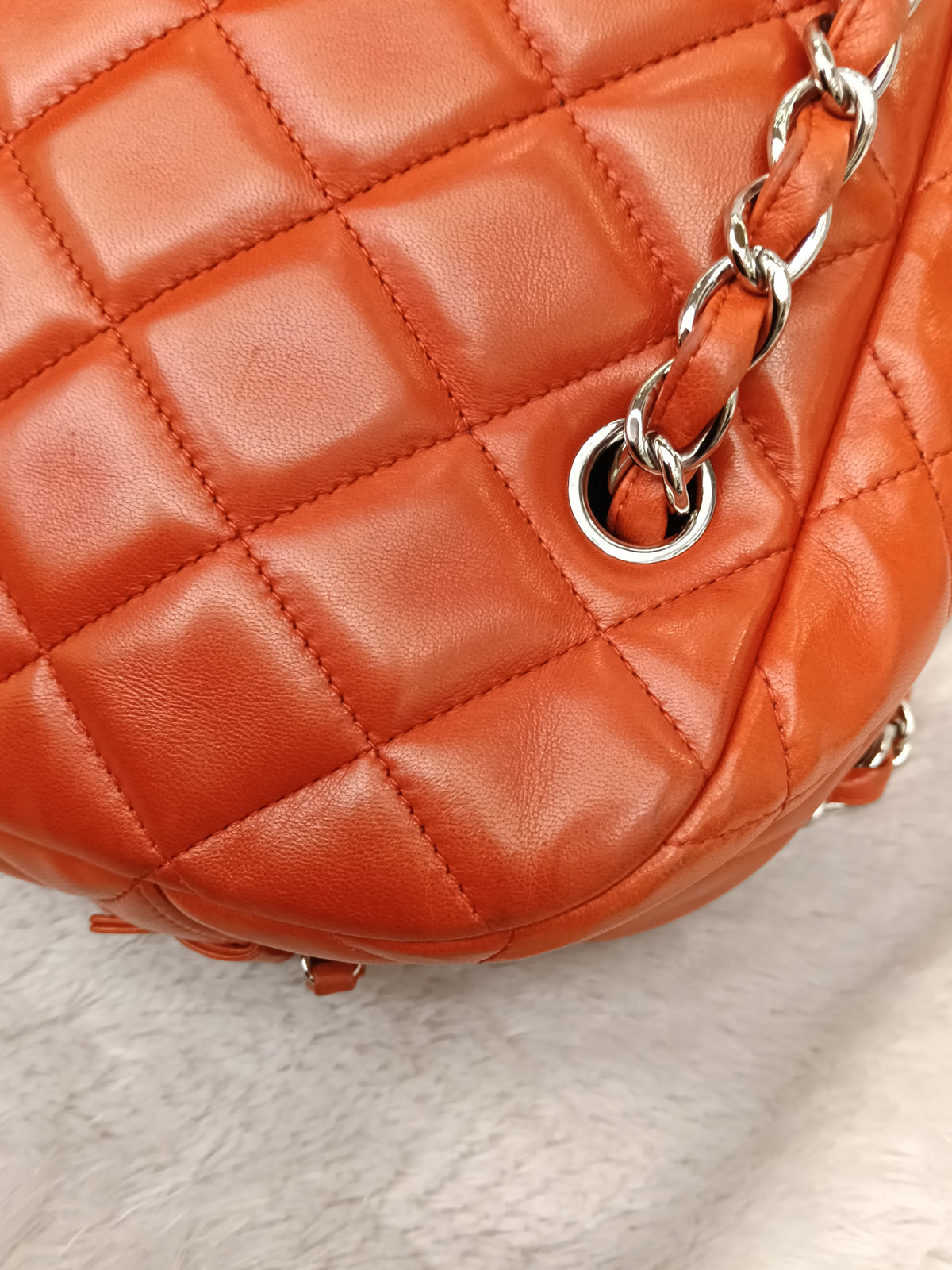 Chanel Camera Lamb Red Coral SHW #15
