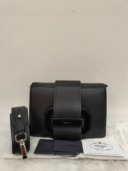 Prada City Calf Nero SHW 2017