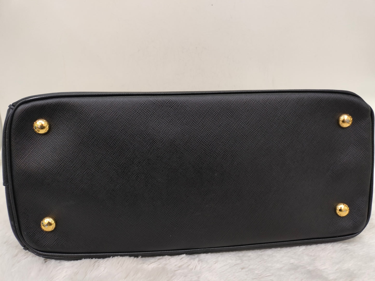 Prada Saffiano Lux Nero 33cm Double Zip GHW