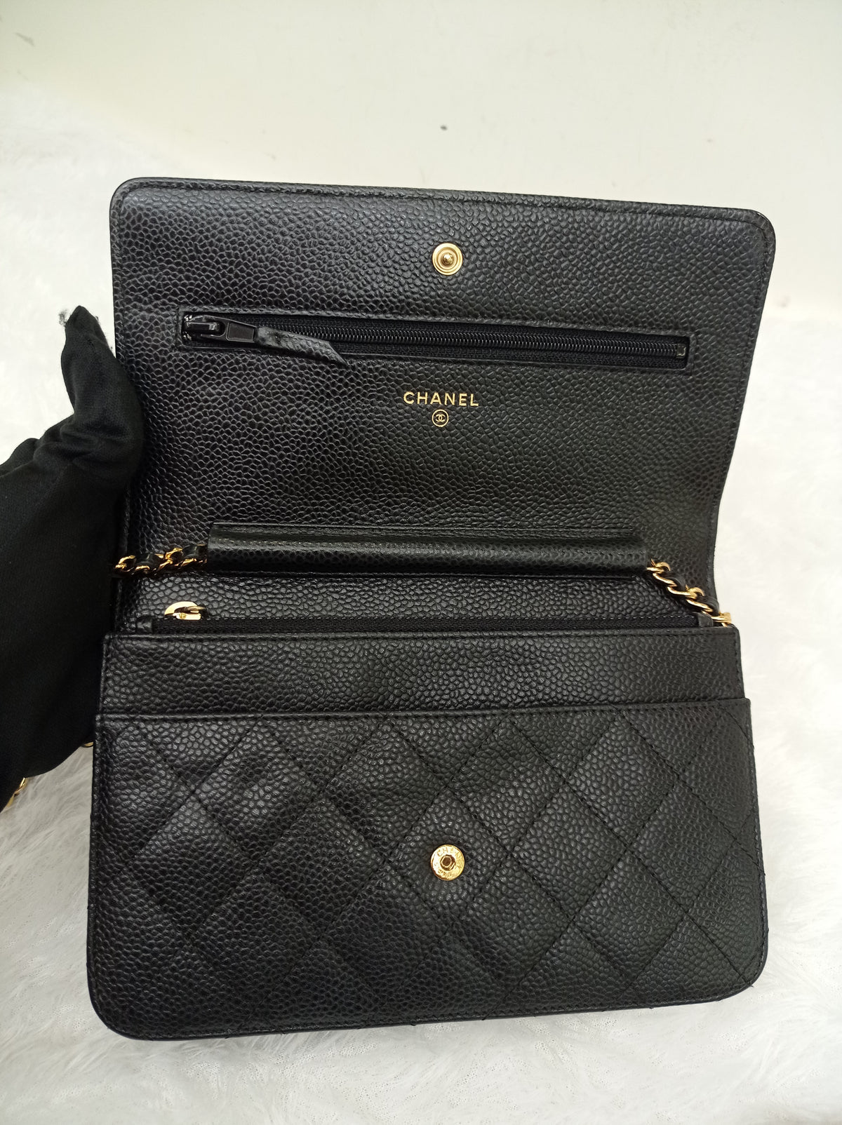 Chanel WOC Caviar Black GHW #27