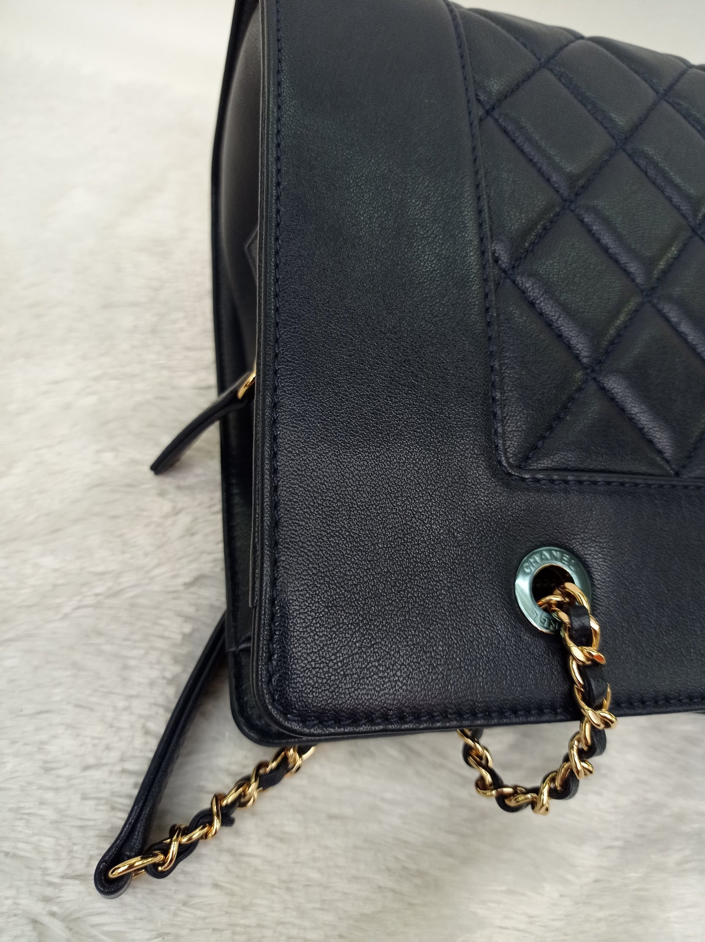 Chanel Mademoiselle Tote Calfskin Navy Blue GHW #23