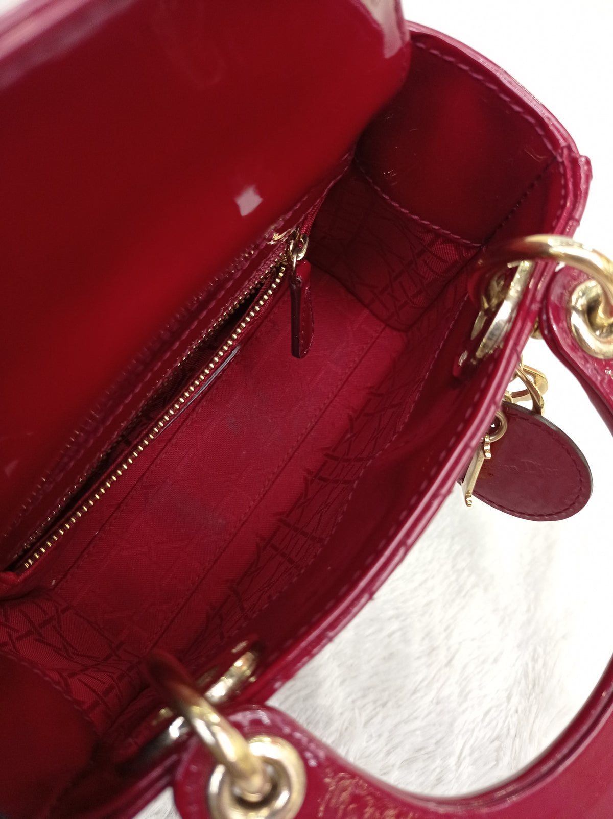 Lady Dior Mini Patent Red GHW 2019