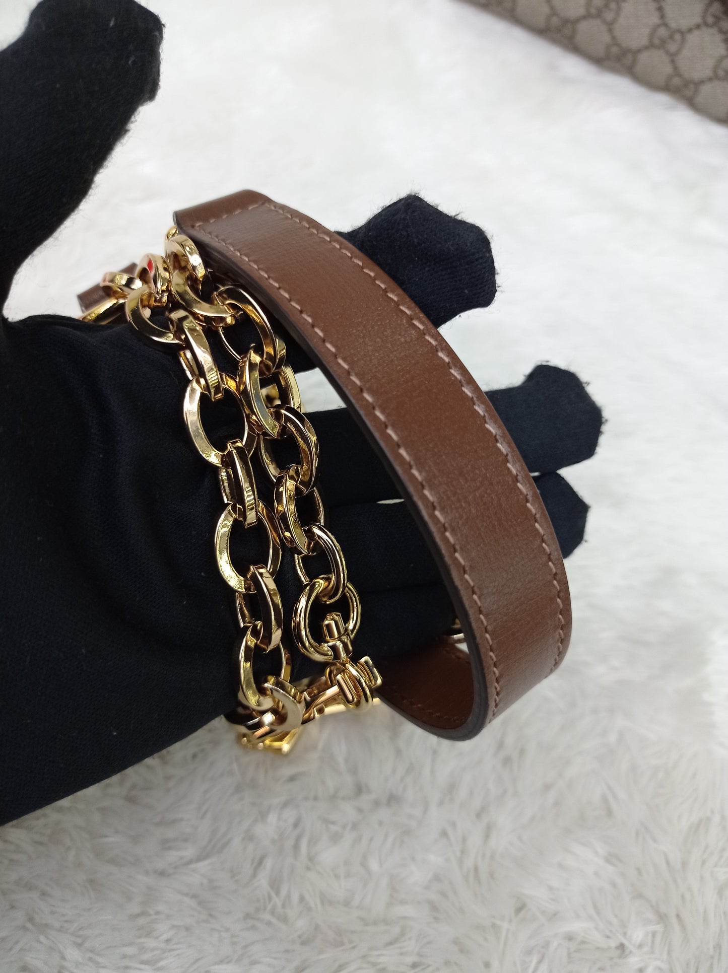 Gucci Top Handle Horsebit Medium Brown GHW