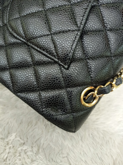 Chanel Medium Caviar Black GHW DF #20