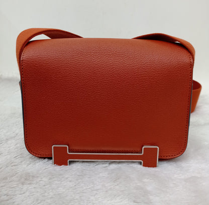 Hermes Geta Chevre Mysore Sangle Cuivre PHW #U