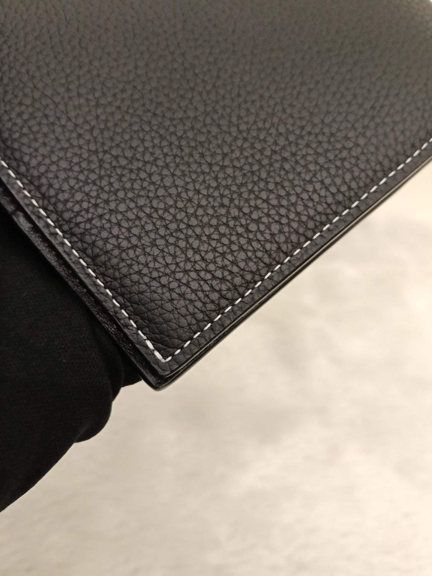 *Neverbeen Used* Dior Bifold Wallet Saddle Grained Calfskin Marquetry Black 2023