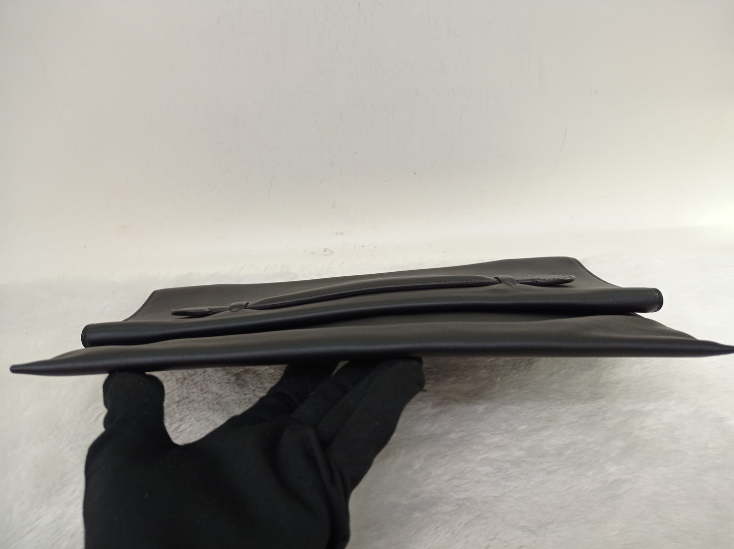 Hermes Plit Plat Clutch Evercolour Black #A