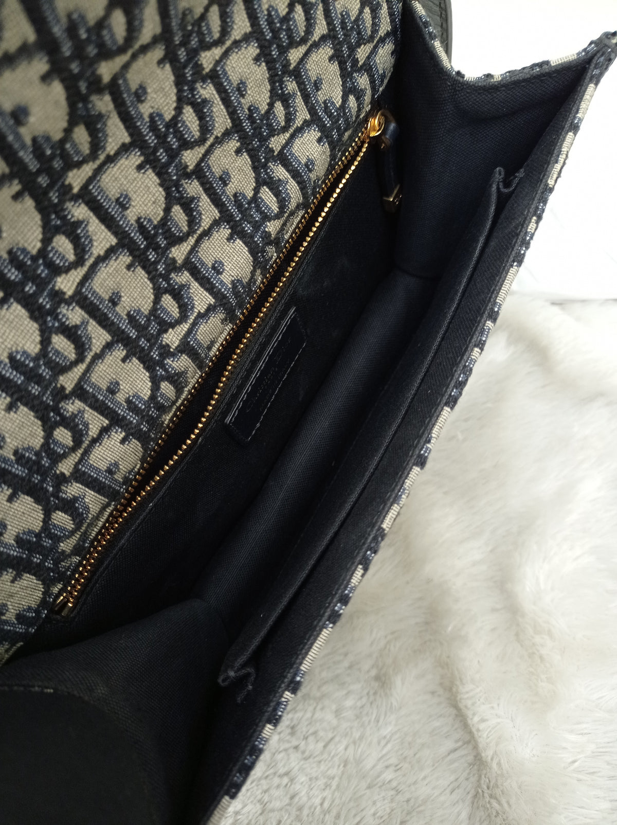 Dior Montaigne 30 Chain Flap Oblique Navy GHW 2020