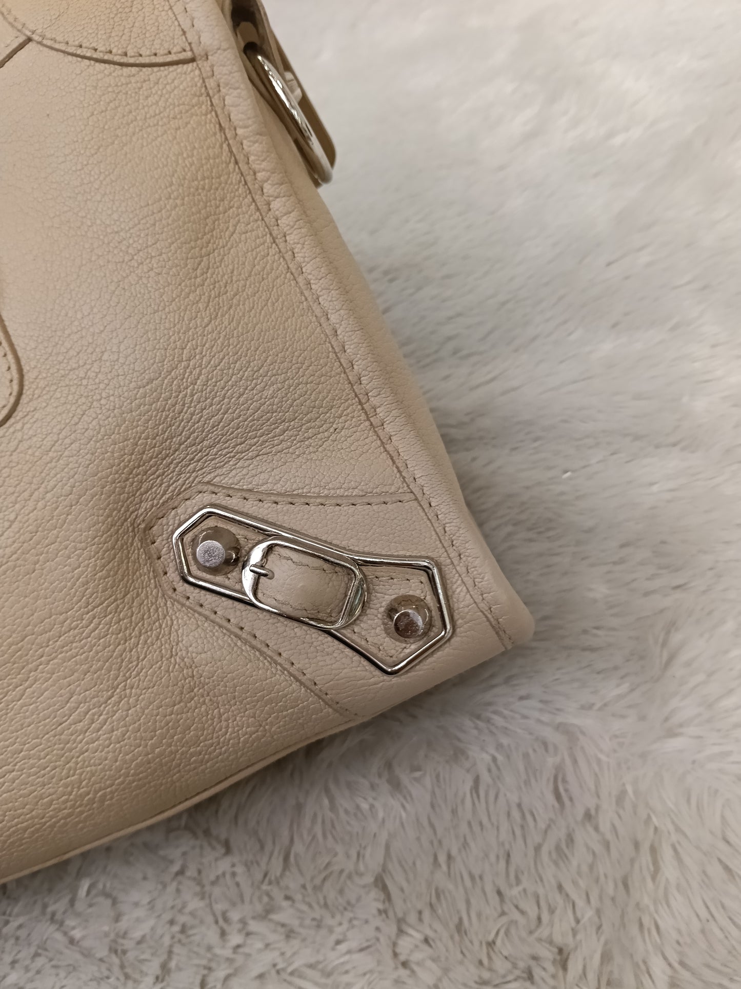 Balenciaga Small City Edge Beige SHW 2018