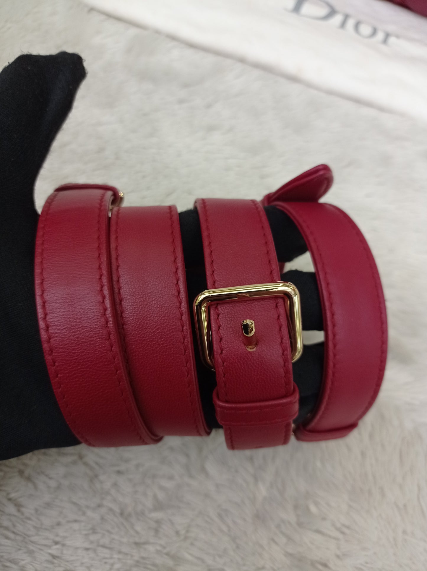 Lady Dior Medium Lamb Wine GHW 2017