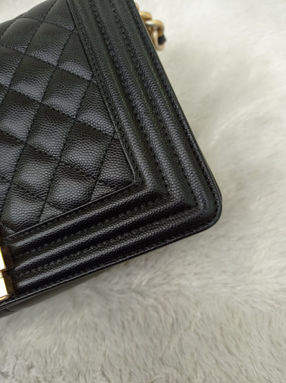 Chanel Boy 25 Caviar Black GHW #30