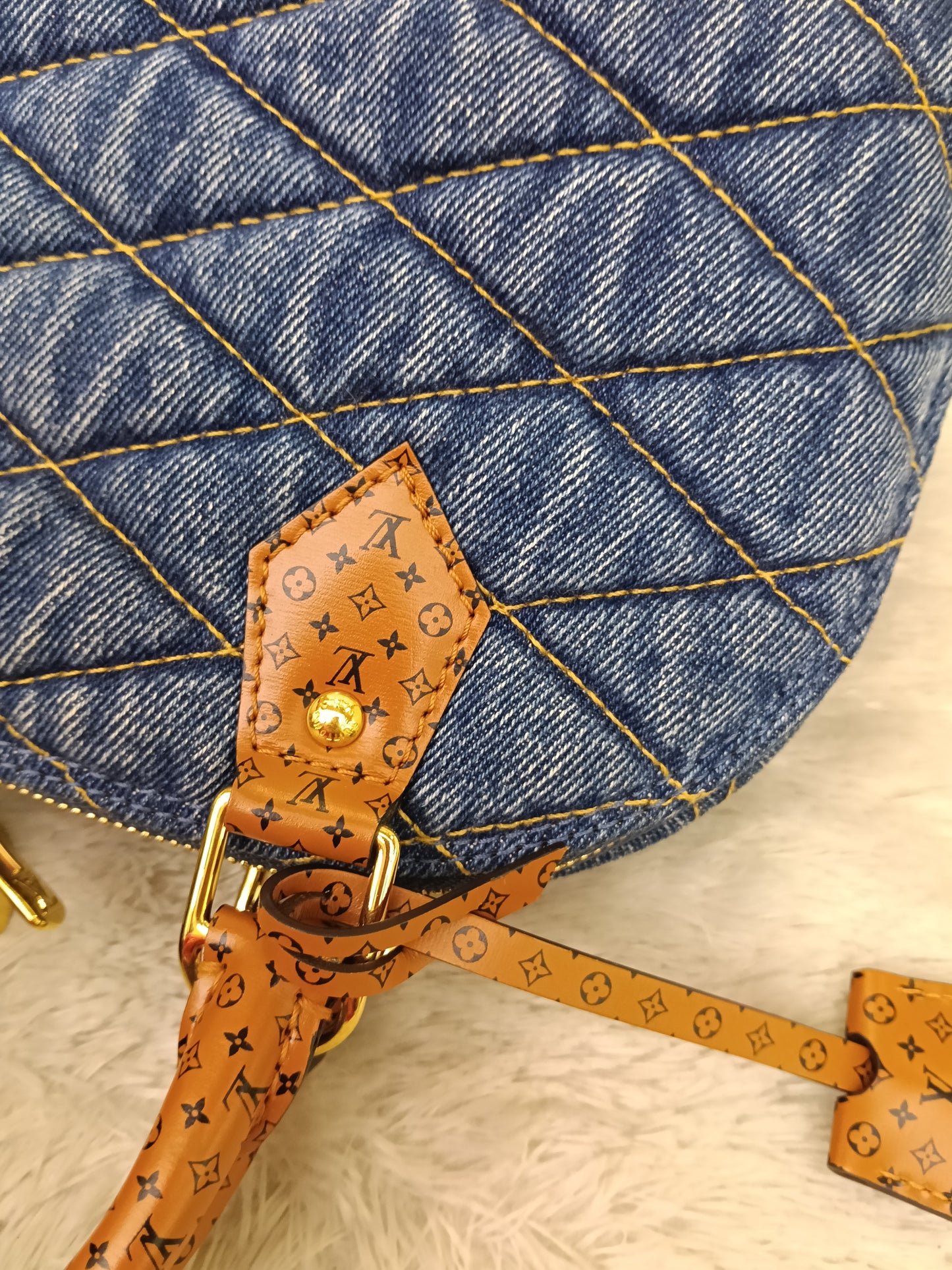 LV Alma BB Denim L Malletage Blue 2019