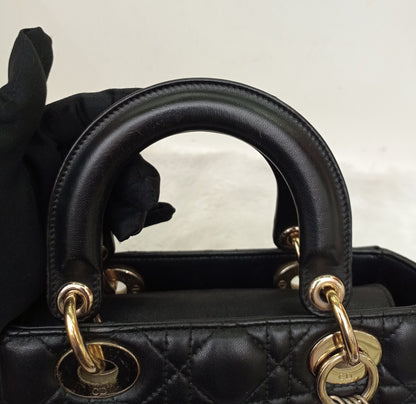 Lady Dior Small Lamb Black GHW 2018