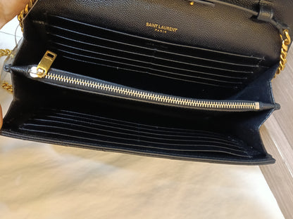 YsL WOC 22 Matelasse Monogramme Grained Black GHW 2018