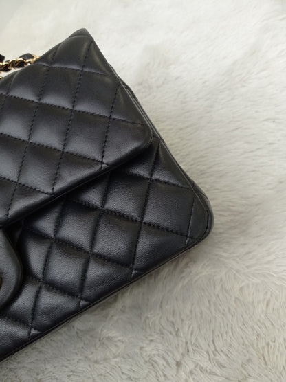 Chanel Medium Lamb Black GHW DF #29