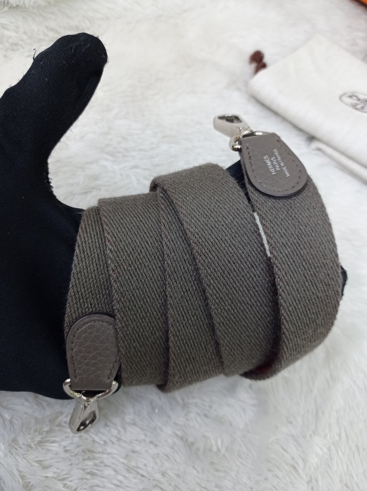 Hermes Mini Evelyne Clem Etain PHW #X