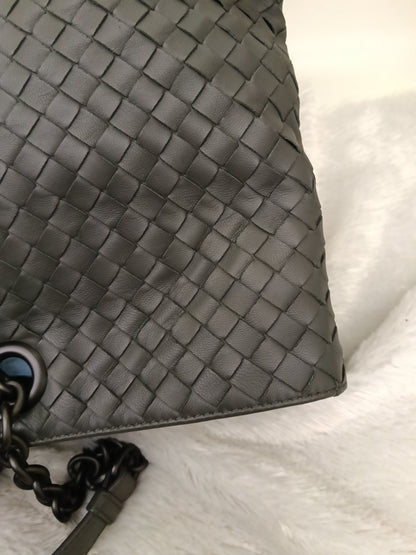 Bottega Veneta Nappa Intrecciato Chain Tote Large Grey RHW