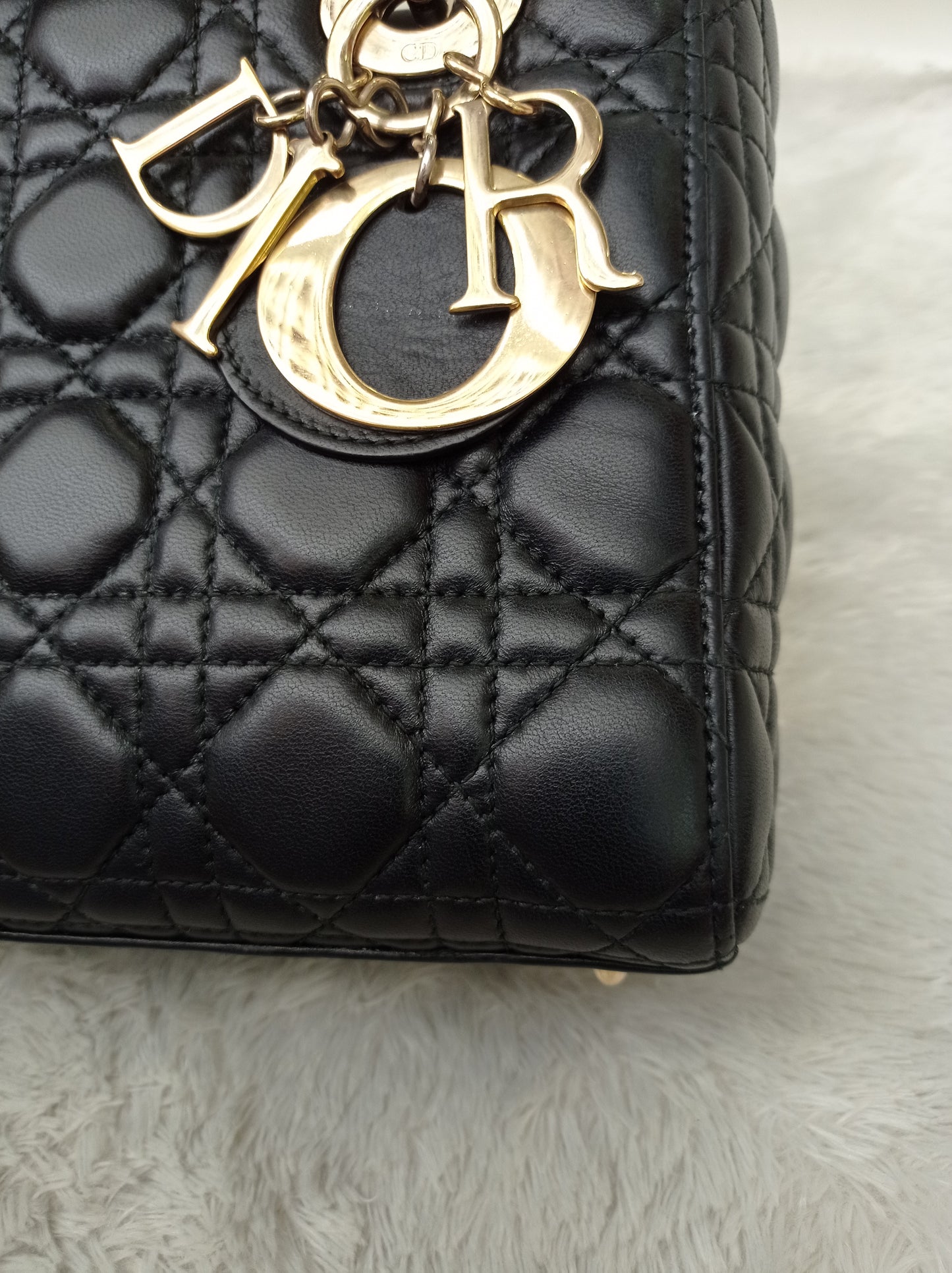 Lady Dior Small Lamb Black GHW 2018