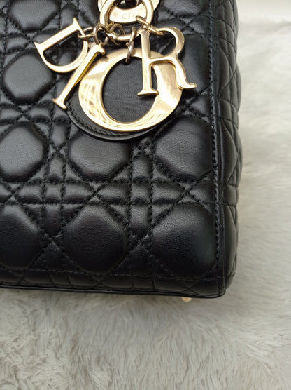 Lady Dior Small Lamb Black GHW 2018