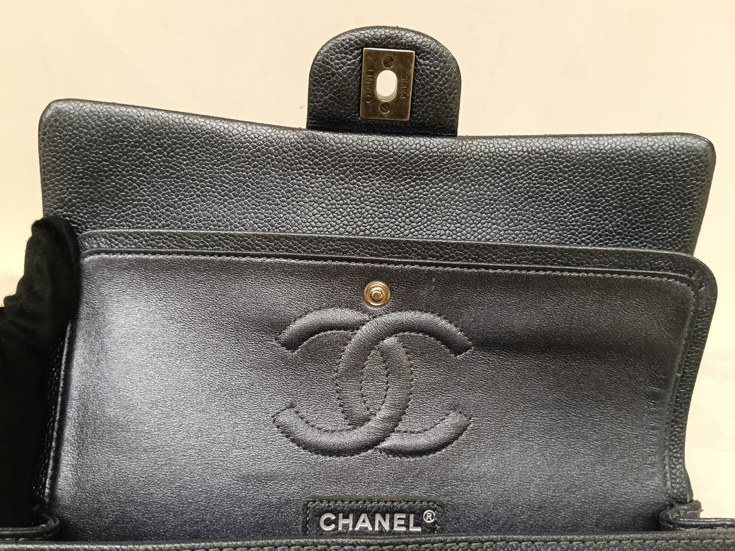 Chanel Medium Caviar Charcoal RHW DF #20