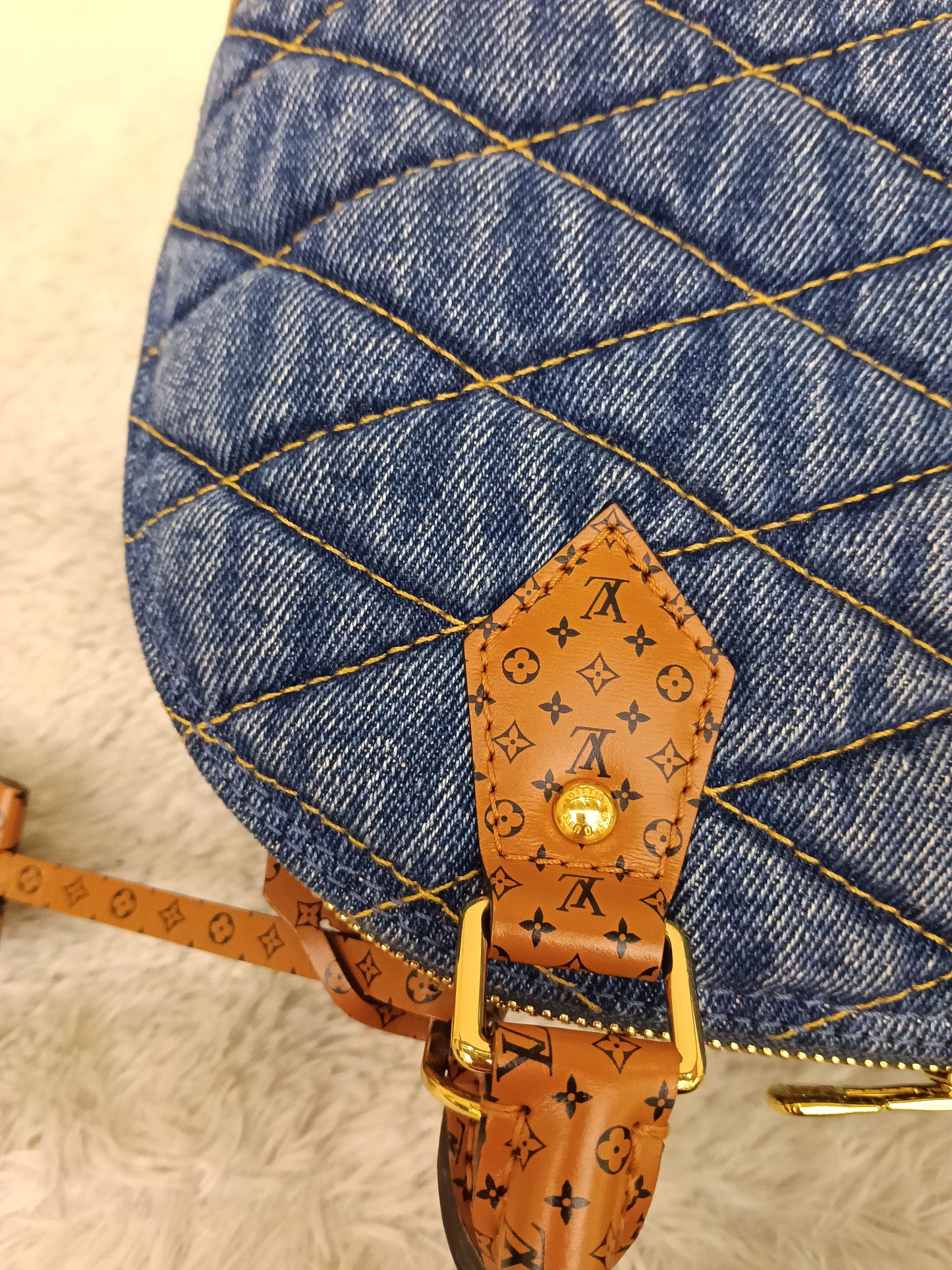 LV Alma BB Denim L Malletage Blue 2019