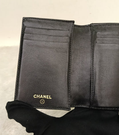 Chanel Trifold Wallet Caviar Black GHW #5