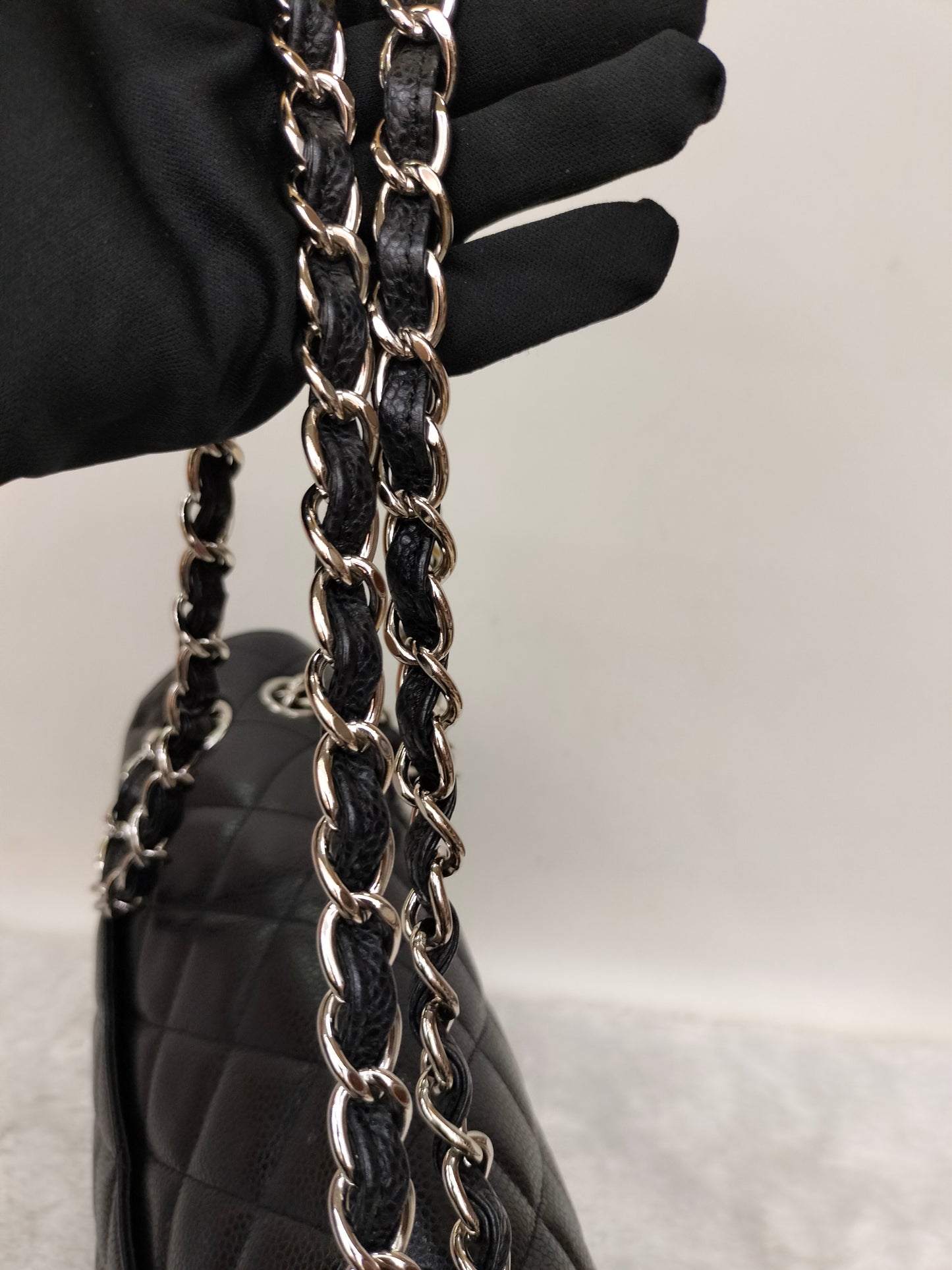 Chanel Maxi Caviar Black SHW SF #13