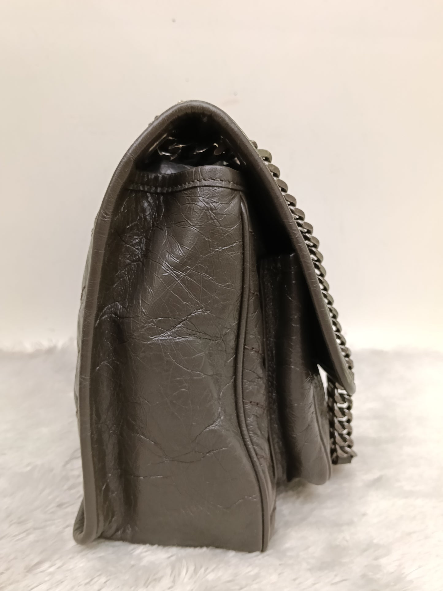 YsL Niki Medium Calfskin Grey RHW 2020