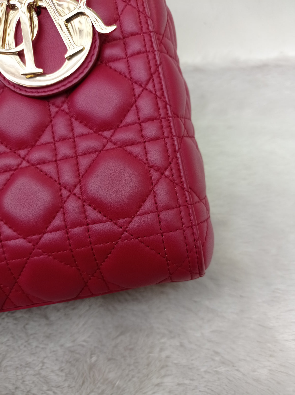 Lady Dior Medium Lamb Burgundy GHW 2020